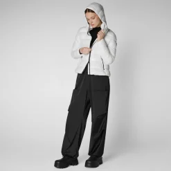 Save The Duck Animal-Free Steppjacken>Animal-free Damen-steppjacke Cosmary Mit Kapuze In Cremeweiß Cremefarben