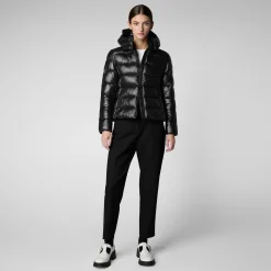 Save The Duck Animal-Free Steppjacken>Animal-free Damen-steppjacke Cosmary Mit Kapuze In Schwarz