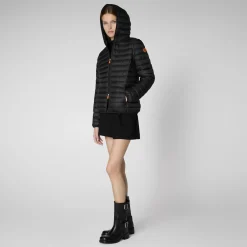 Save The Duck Animal-Free Steppjacken>Animal-free Damen-Steppjacke Daisy Mit Kapuze In Schwarz