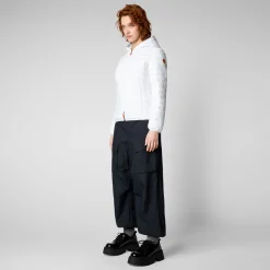 Save The Duck Animal-Free Steppjacken>Animal-free Damen-Steppjacke Daisy Mit Kapuze In Cremefarbe Cremefarben