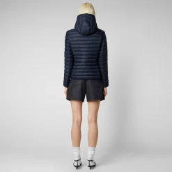 Save The Duck Animal-Free Steppjacken>Animal-free Damen-Steppjacke Daisy Mit Kapuze In Blauschwarz