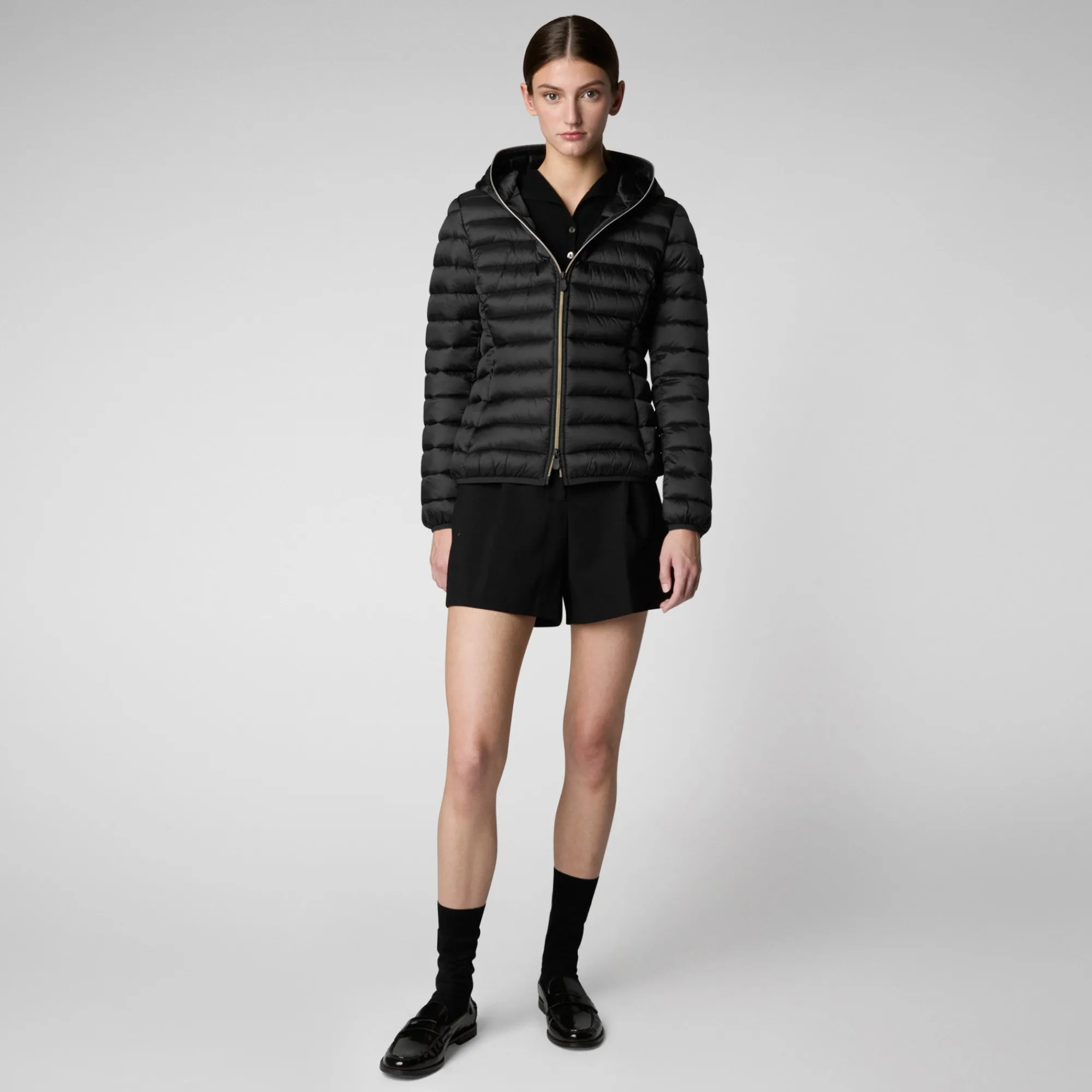 Save The Duck Animal-Free Steppjacken>Animal-free Damen-steppjacke Alexis Mit Kapuze In Schwarz