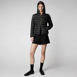 Save The Duck Animal-Free Steppjacken>Animal-free Damen-steppjacke Alexis Mit Kapuze In Schwarz