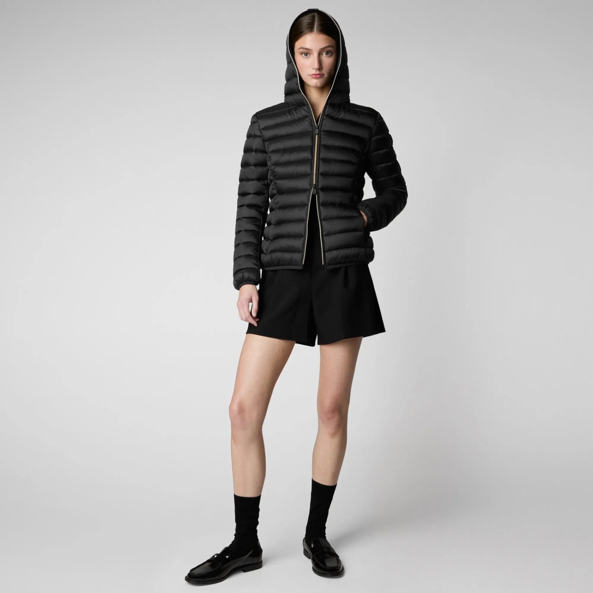 Save The Duck Animal-Free Steppjacken>Animal-free Damen-steppjacke Alexis Mit Kapuze In Schwarz