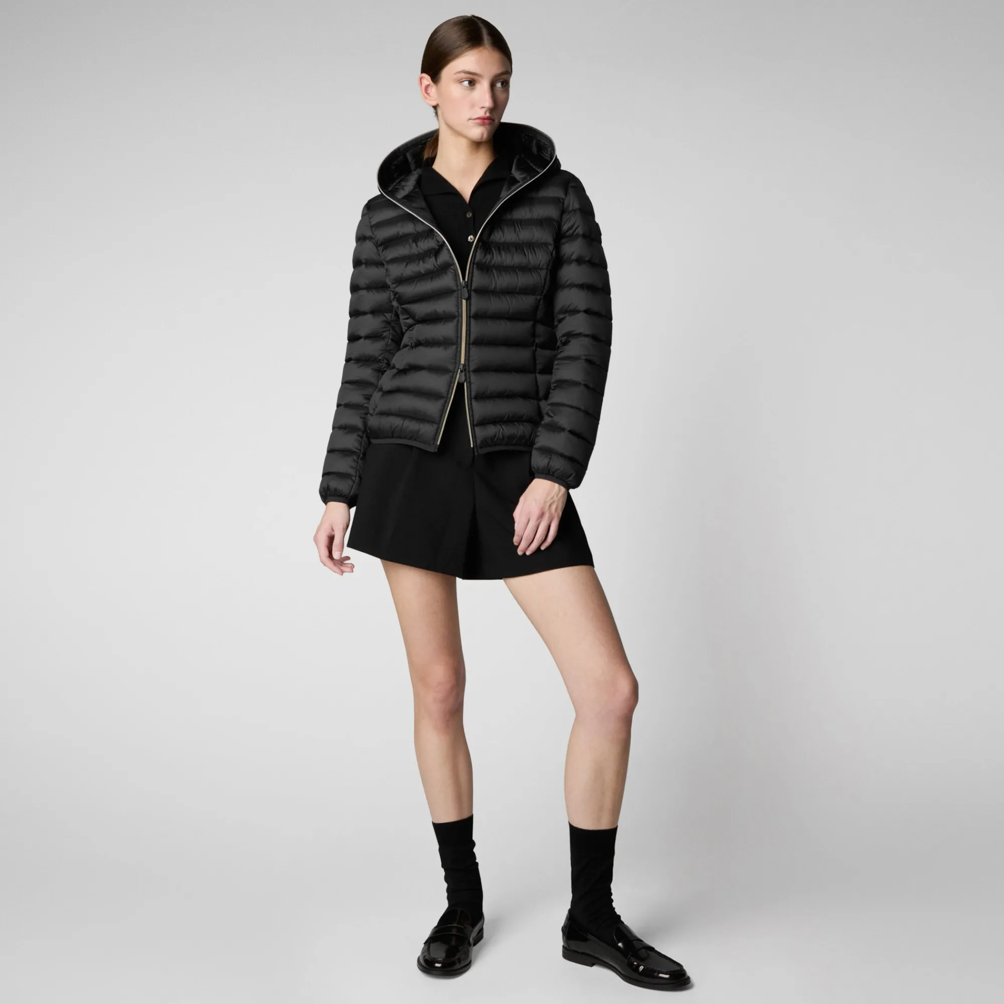 Save The Duck Animal-Free Steppjacken>Animal-free Damen-steppjacke Alexis Mit Kapuze In Schwarz