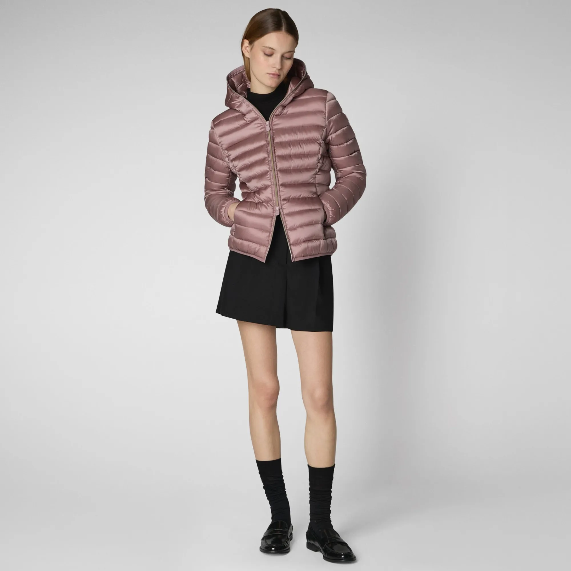 Save The Duck Animal-Free Steppjacken>Animal-free Damen-steppjacke Alexis Mit Kapuze In Antik-rosa