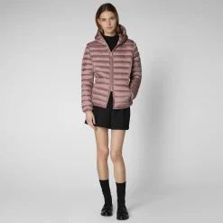 Save The Duck Animal-Free Steppjacken>Animal-free Damen-steppjacke Alexis Mit Kapuze In Antik-rosa