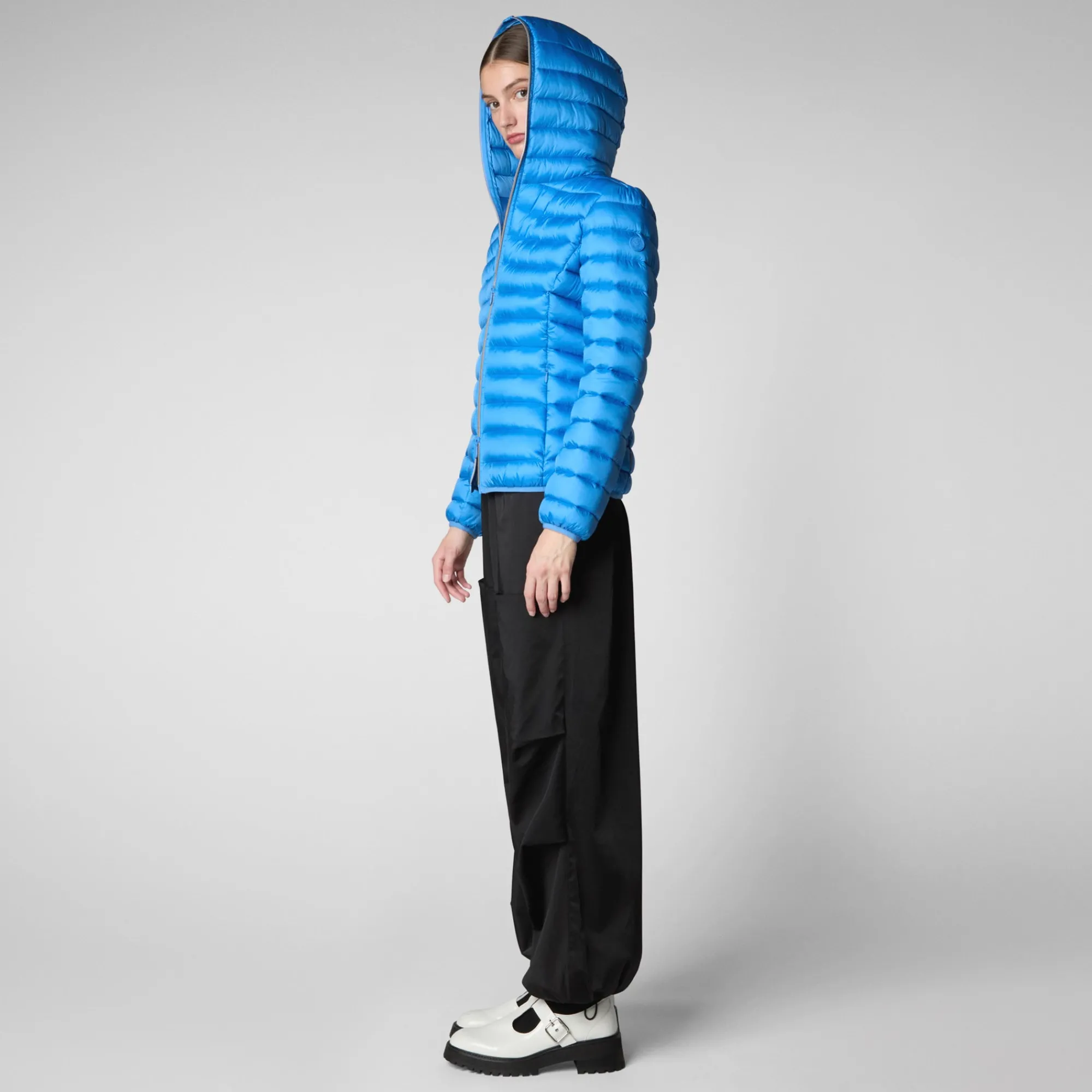 Save The Duck Animal-Free Steppjacken>Animal-free Damen-steppjacke Alexis Mit Kapuze In Coelinblau