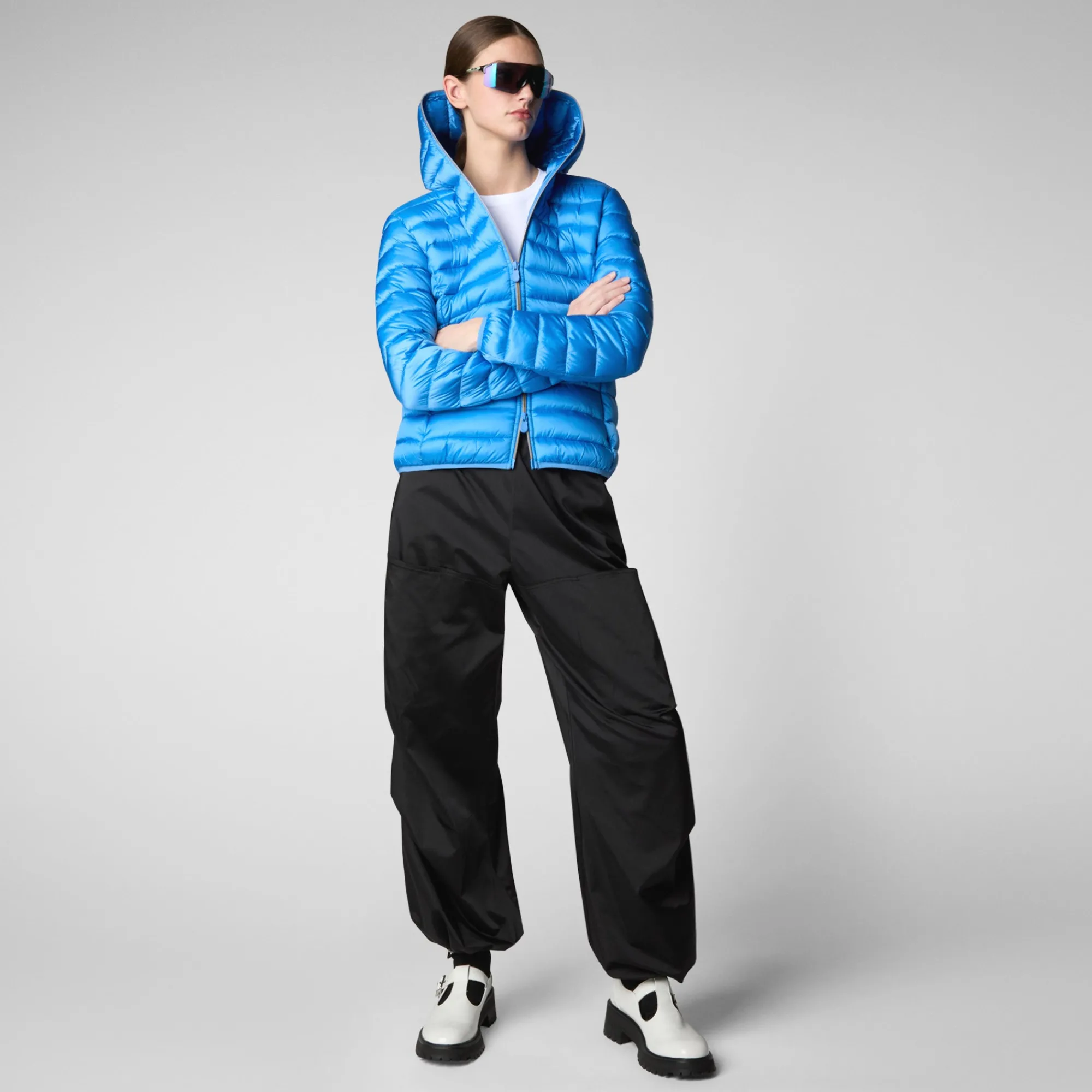 Save The Duck Animal-Free Steppjacken>Animal-free Damen-steppjacke Alexis Mit Kapuze In Coelinblau