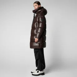 Save The Duck Animal-Free Steppjacken>Animal-free Damen-steppjacke Isabel Mit Kapuze In Braunschwarz