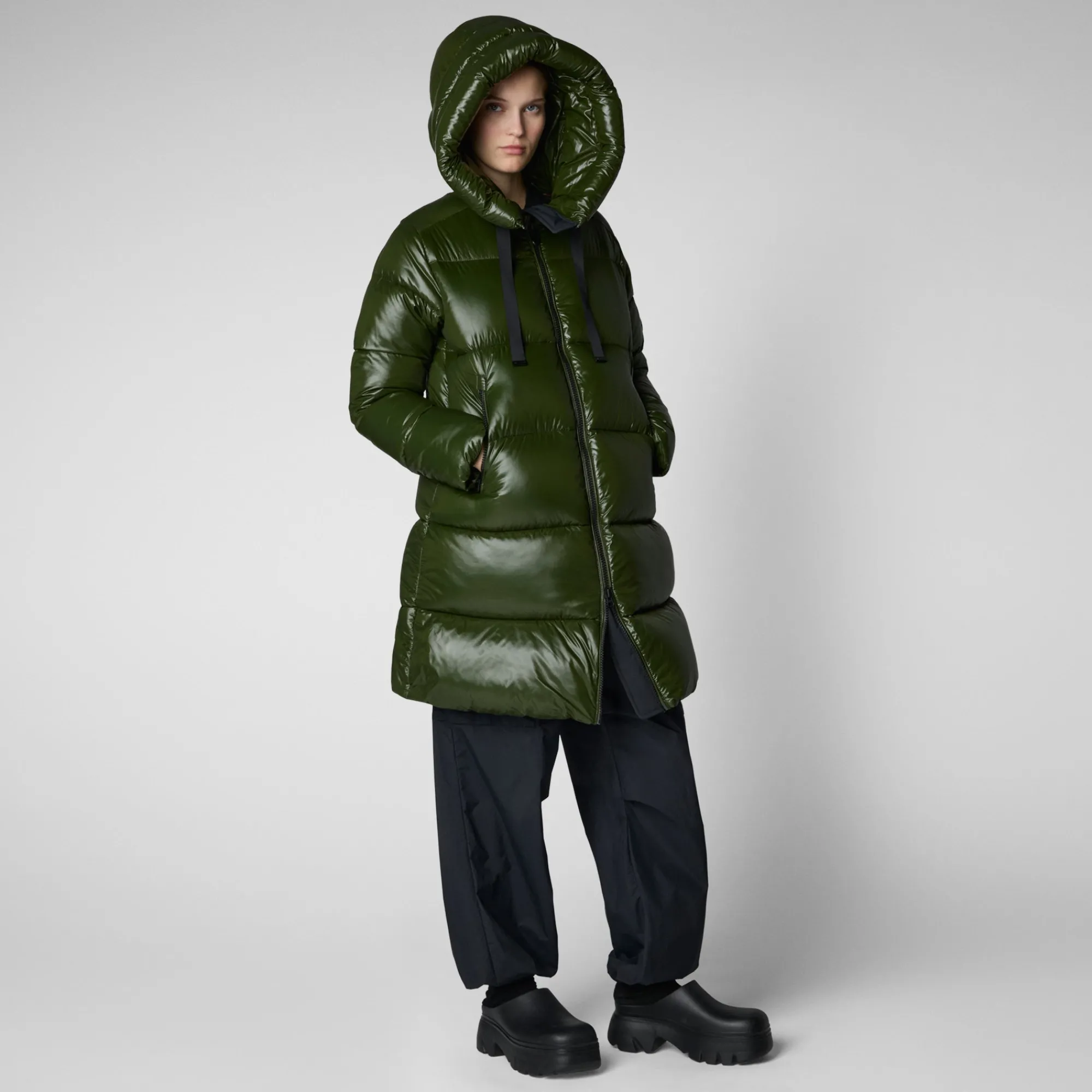 Save The Duck Animal-Free Steppjacken>Animal-free Damen-steppjacke Isabel Mit Kapuze In Tannengrün