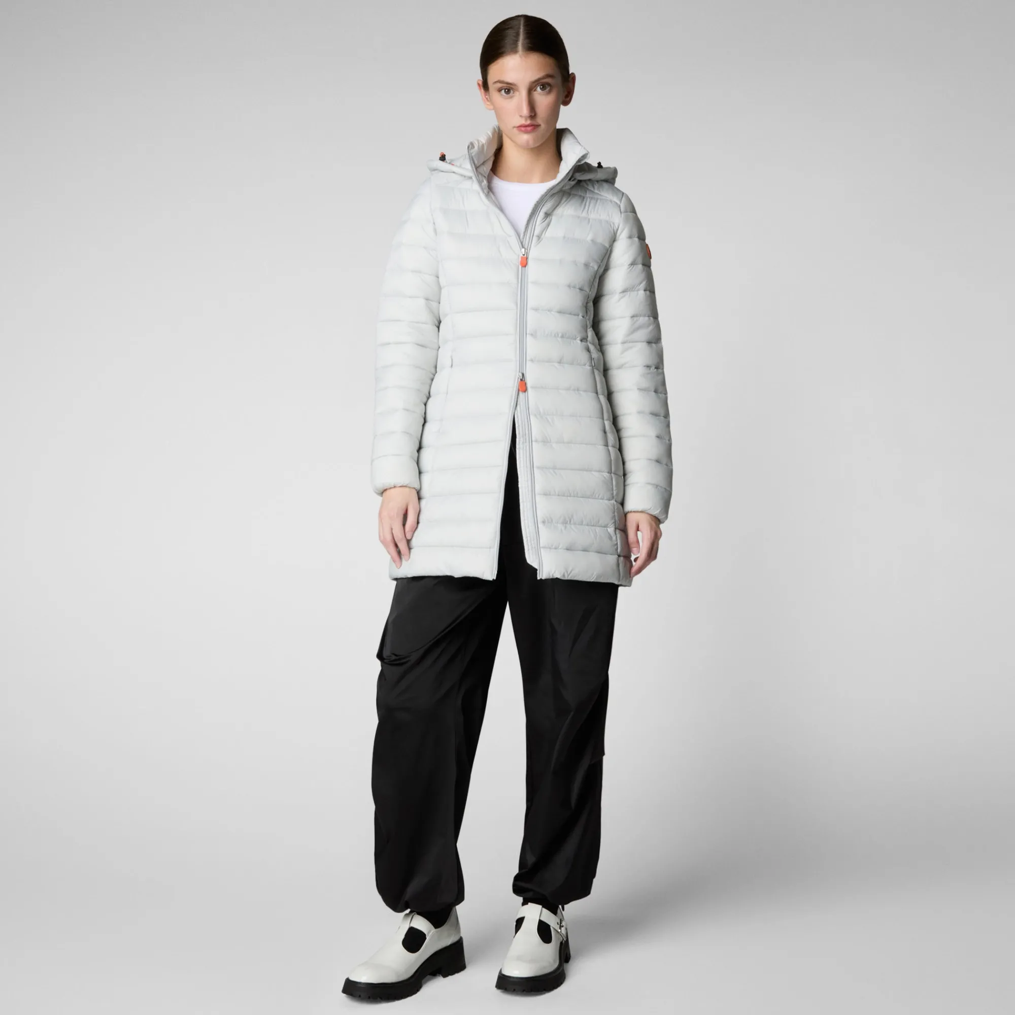 Save The Duck Animal-Free Steppjacken>Animal-free Damen-steppjacke Carol Mit Kapuze In Frozen Grey Frostgrau