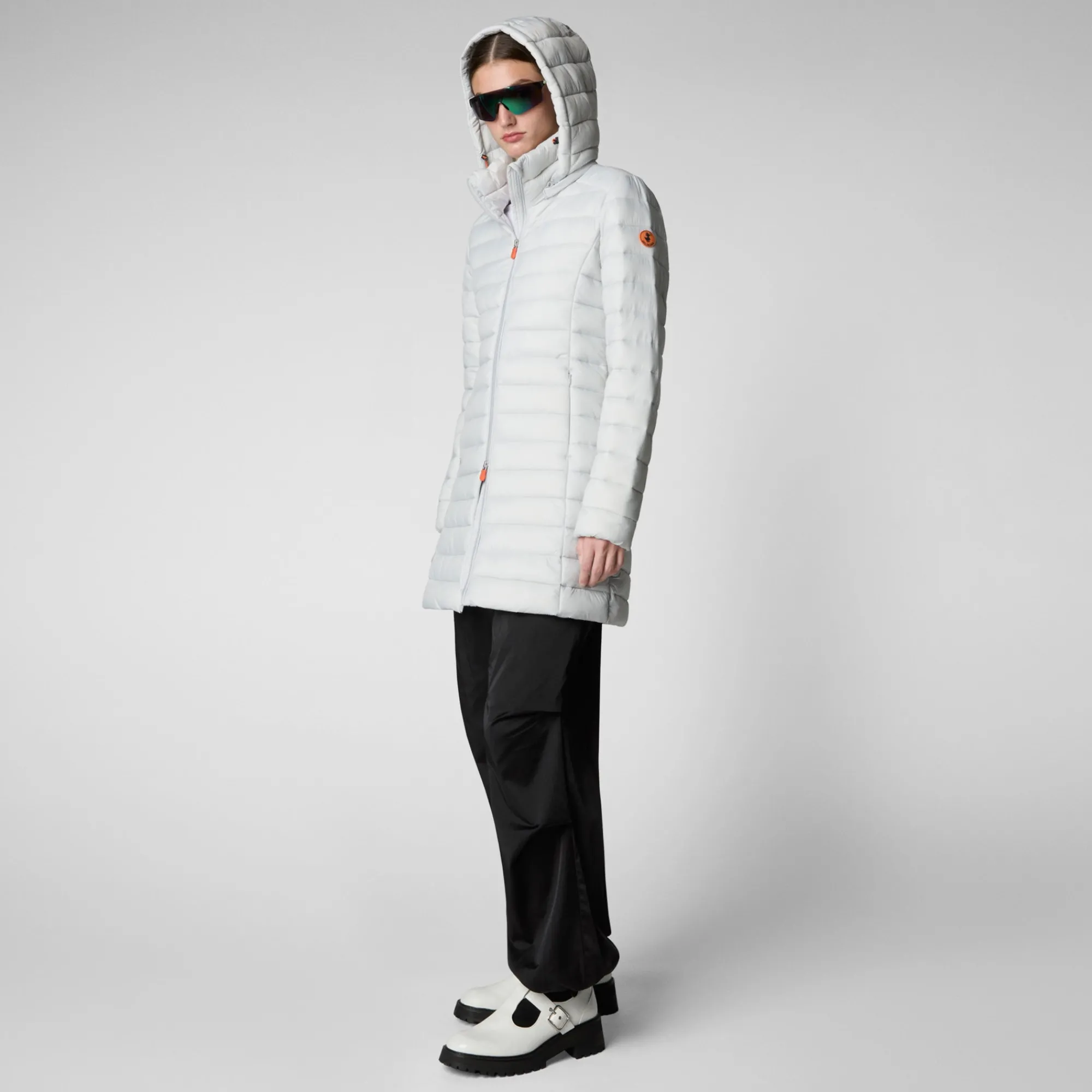 Save The Duck Animal-Free Steppjacken>Animal-free Damen-steppjacke Carol Mit Kapuze In Frozen Grey Frostgrau