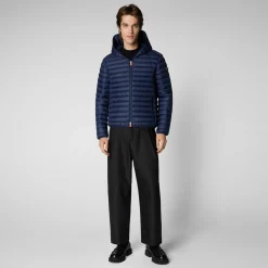 Save The Duck Animal-Free Steppjacken>Animal-free Herren-Steppjacke Donald Mit Kapuze In Marineblau