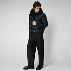 Save The Duck Animal-Free Steppjacken>Animal-free Herren-steppjacke Donald Mit Kapuze In Blauschwarz
