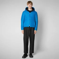 Save The Duck Animal-Free Steppjacken>Animal-free Herren-steppjacke Donald Mit Kapuze In Blaubeere