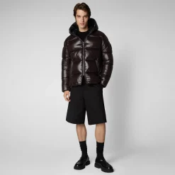 Save The Duck Animal-Free Steppjacken>Animal-free Herren-steppjacke Edgard Mit Kapuze In Braunschwarz
