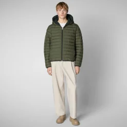 Save The Duck Animal-Free Steppjacken>Animal-free Herren-steppjacke Ezra In Grün-Schwarz