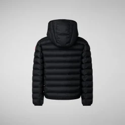 Save The Duck Animal-Free Steppjacken>Animal-free Jungen-steppjacke Dony In Schwarz And Ginger Lining Schwarz und ginger lining