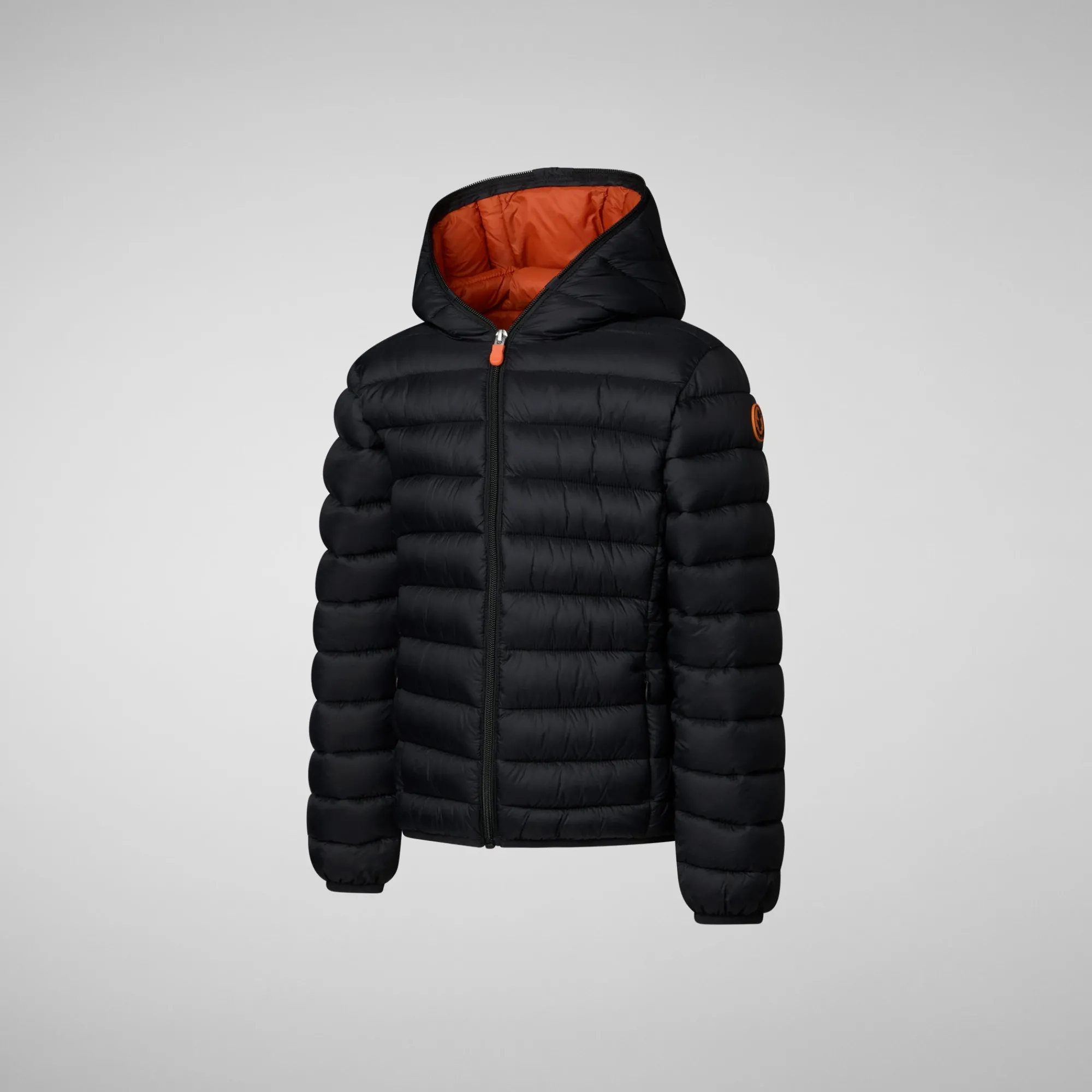 Save The Duck Animal-Free Steppjacken>Animal-free Jungen-steppjacke Dony In Schwarz And Ginger Lining Schwarz und ginger lining