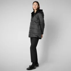 Save The Duck Jacken>Damen-steppjacke Bridget Mit Kapuze In Schwarz