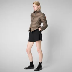 Save The Duck Animal-Free Steppjacken>Damen-steppjacke Carly In Schlamm-grau