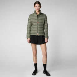 Save The Duck Animal-Free Steppjacken>Damen-steppjacke Carly In Swamp Green Sumpfgrün