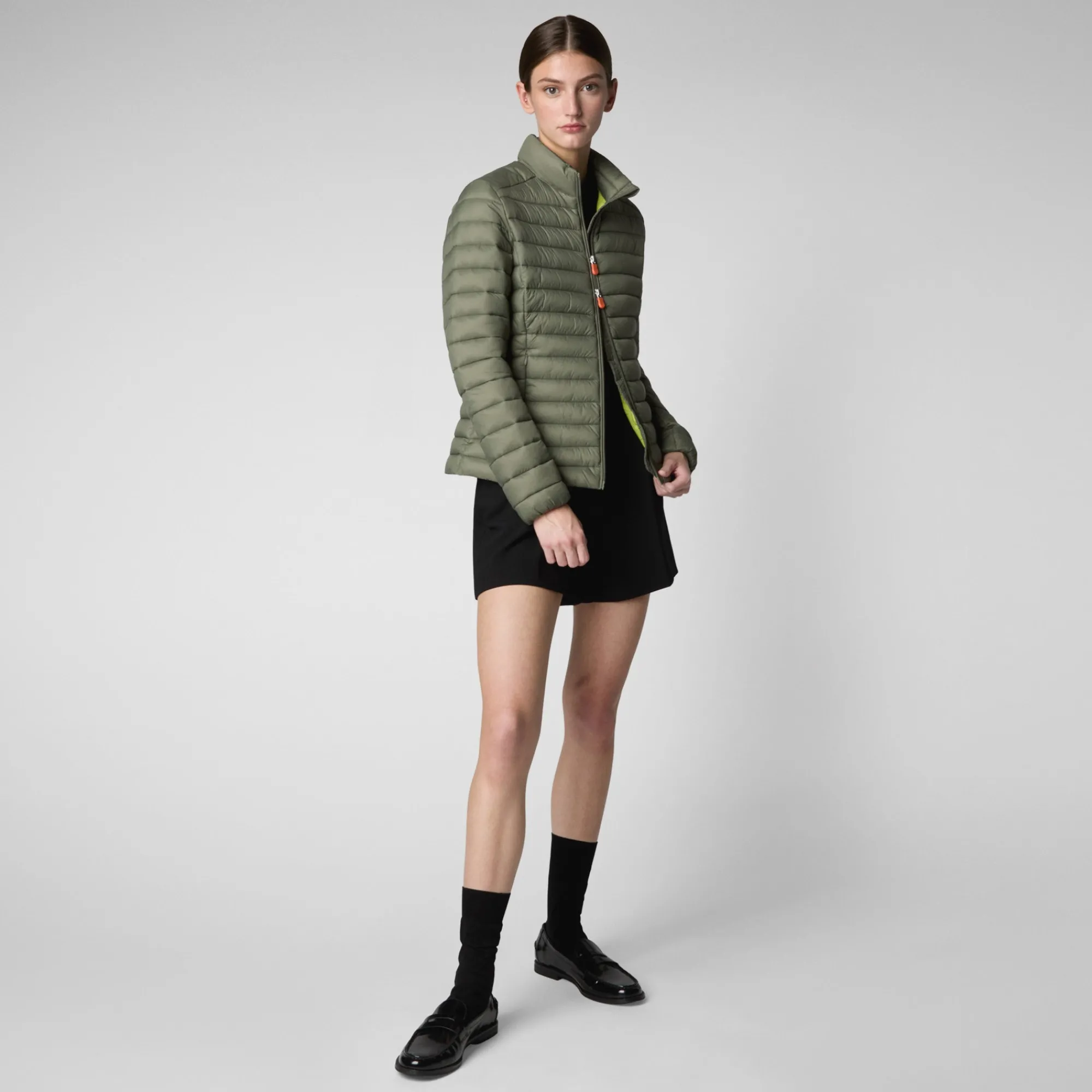 Save The Duck Animal-Free Steppjacken>Damen-steppjacke Carly In Swamp Green Sumpfgrün