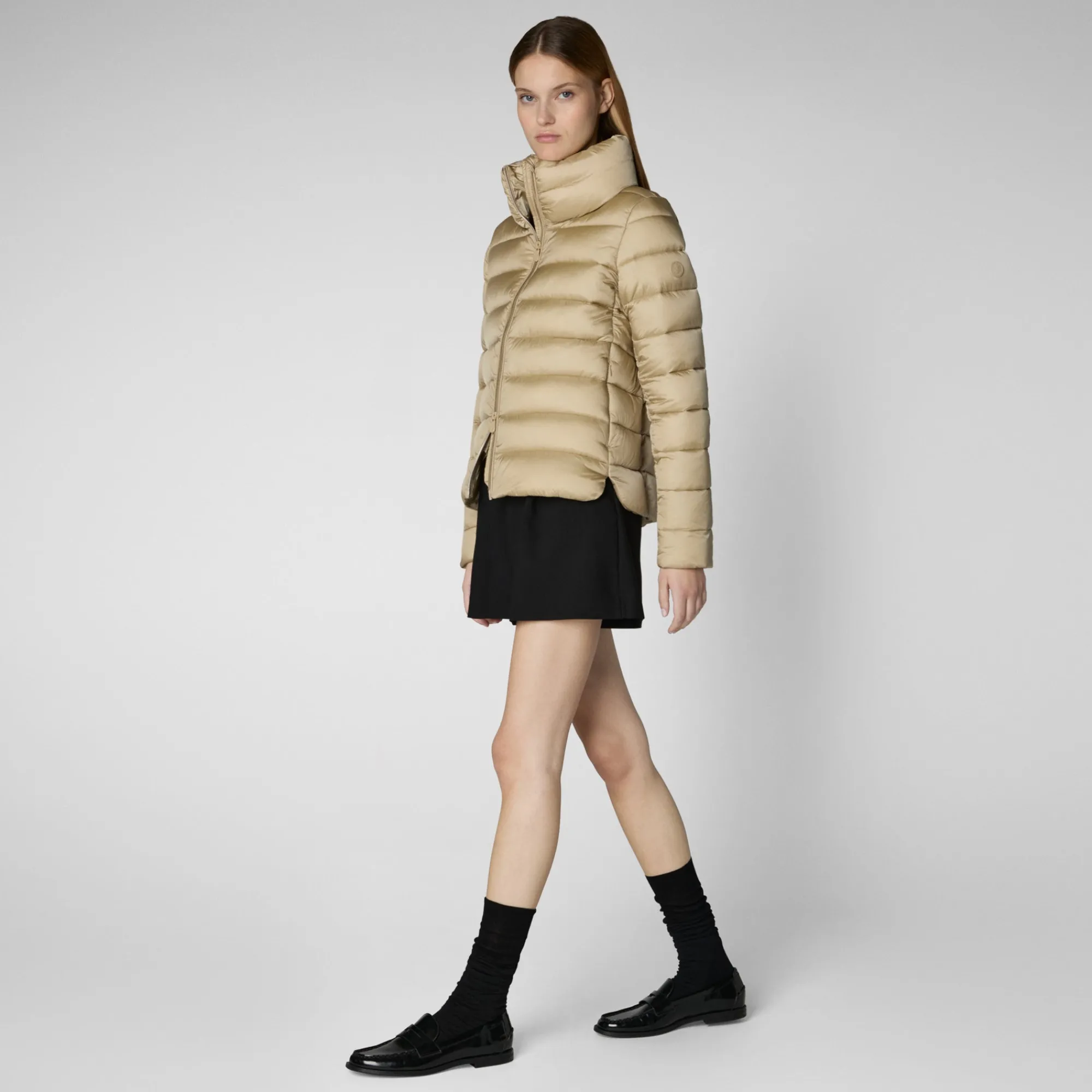 Save The Duck Animal-Free Steppjacken>Damen-steppjacke Elsie In Wood Beige Holz Beige