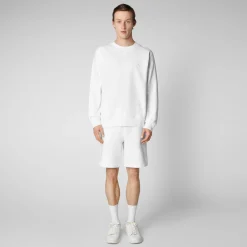 Save The Duck T-Shirts & Sweatshirts>Herren Sweatshirt Silas In Weiss