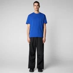 Save The Duck T-Shirts & Sweatshirts>Herren T-shirt Adelmar In Kräftiges Blau