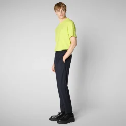Save The Duck T-Shirts & Sweatshirts>Herren T-shirt Bram In Lichen Green Limettengrün