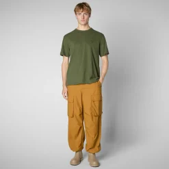 Save The Duck T-Shirts & Sweatshirts>Herren T-shirt Bram In Moss Green Moosgrün