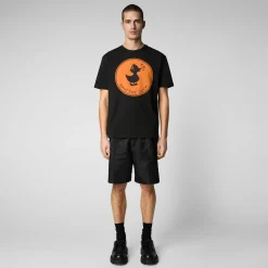 Save The Duck T-Shirts & Sweatshirts>Herren T-shirt Sabik In Schwarz