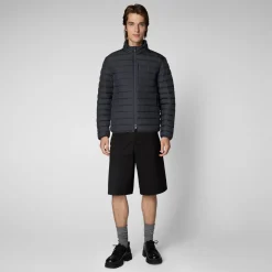 Save The Duck Animal-Free Steppjacken>Herrenjacke Erion In Grey Schwarz Grauschwarz