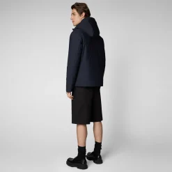 Save The Duck Jacken>Herren-Parka Sabal Mit Kapuze In Blauschwarz