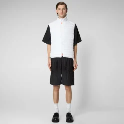 Save The Duck Westen>Herren-steppweste Adam In Weiss