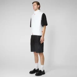 Save The Duck Westen>Herren-steppweste Adam In Weiss