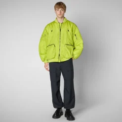 Save The Duck Jacken|Jacken>Unisex-Bomberjacke Usher In Limettengrün
