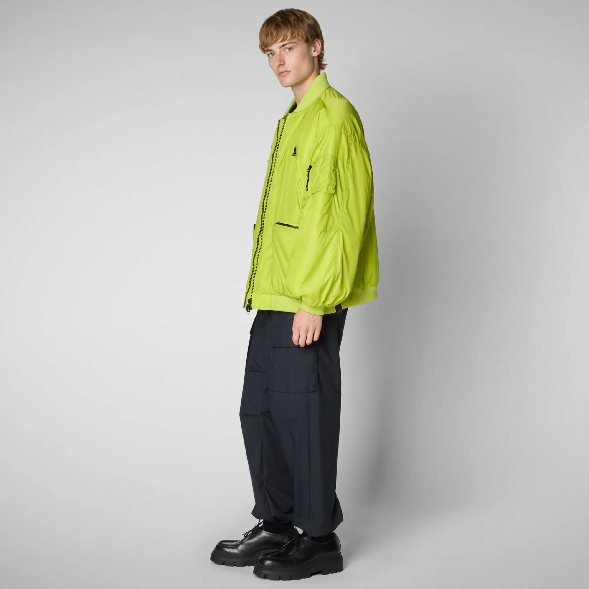 Save The Duck Jacken|Jacken>Unisex-Bomberjacke Usher In Limettengrün